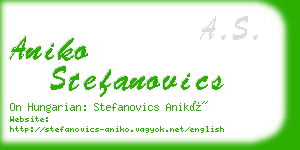 aniko stefanovics business card